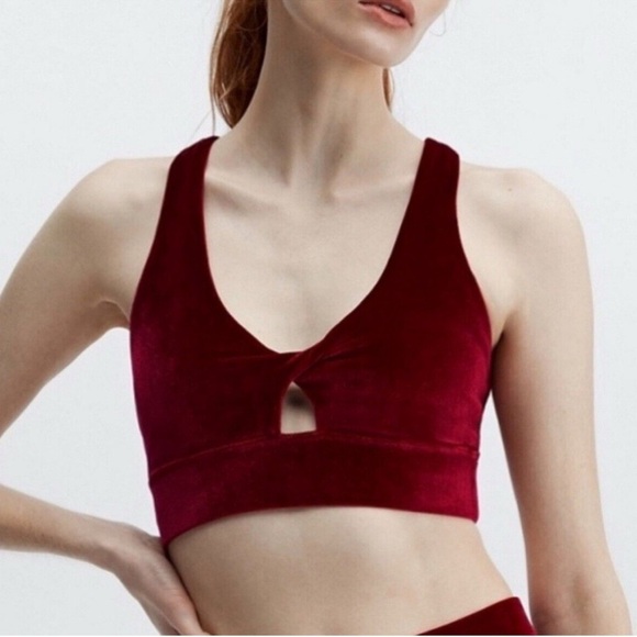 Fabletics Oasis Twist Sports Bra & Velour Leggings Size M - Picture 4 of 9